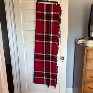 Tessilechiti 1987 Red Tartan Plaid Scarf — Italy